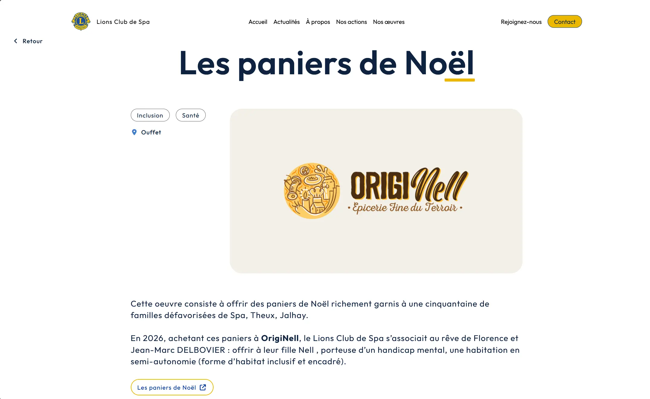 Carrousel d'images des différentes pages d'actualités